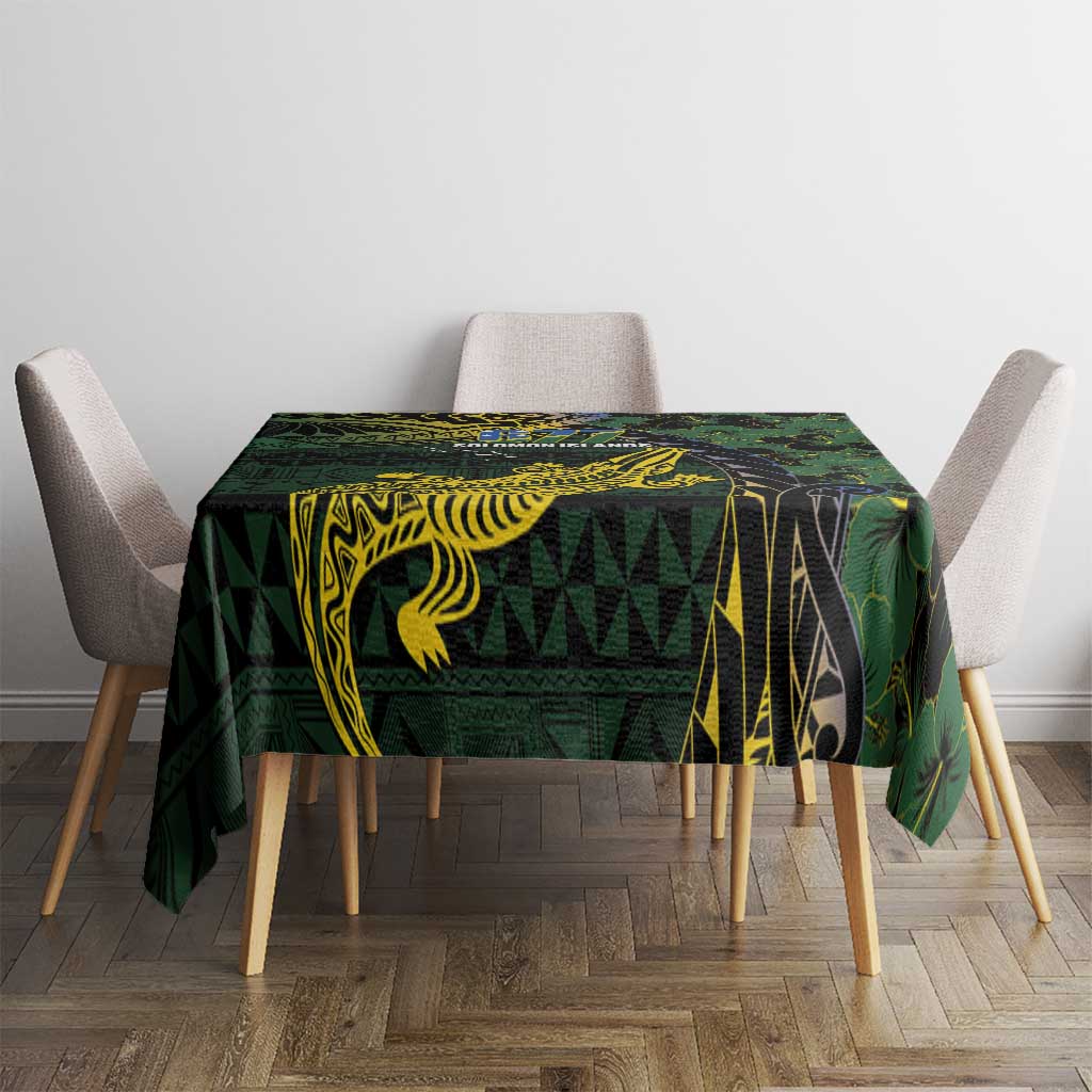 Solomon Islands Tablecloth 677 Proud Crocodile Melanesian Pattern LT14 - Polynesian Pride