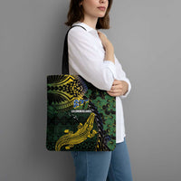 Solomon Islands Tote Bag 677 Proud Crocodile Melanesian Pattern - Polynesian Pride