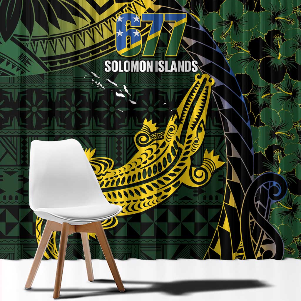 Solomon Islands Window Curtain 677 Proud Crocodile Melanesian Pattern LT14 - Polynesian Pride