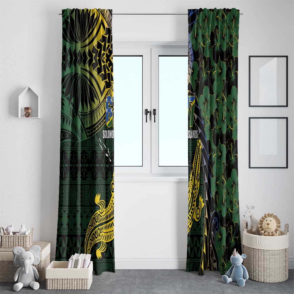 Solomon Islands Window Curtain 677 Proud Crocodile Melanesian Pattern LT14 - Polynesian Pride