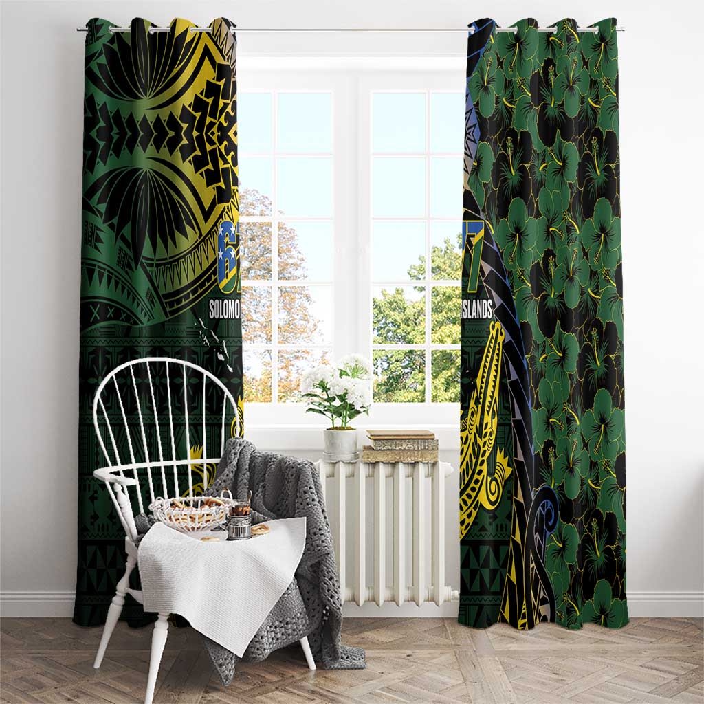 Solomon Islands Window Curtain 677 Proud Crocodile Melanesian Pattern LT14 - Polynesian Pride