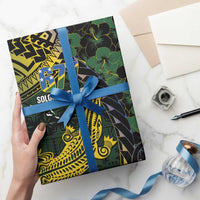 Solomon Islands Wrapping Paper 677 Proud Crocodile Melanesian Pattern LT14 - Polynesian Pride