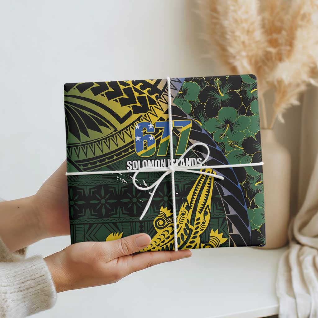 Solomon Islands Wrapping Paper 677 Proud Crocodile Melanesian Pattern LT14 - Polynesian Pride