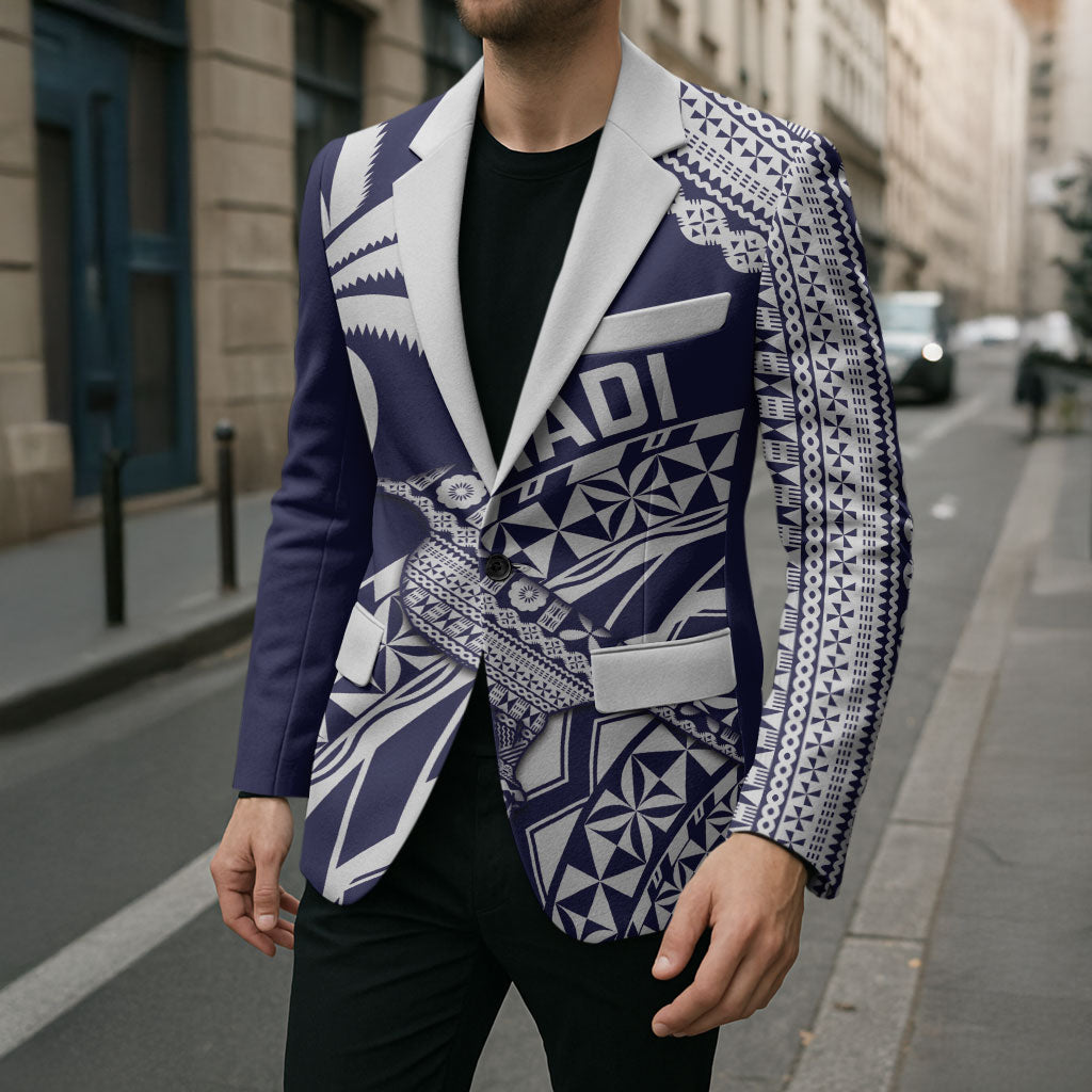 Nadi Fiji 2026 Rugby Custom Blazer Kikau Fijian Tapa Pattern LT14 - Polynesian Pride