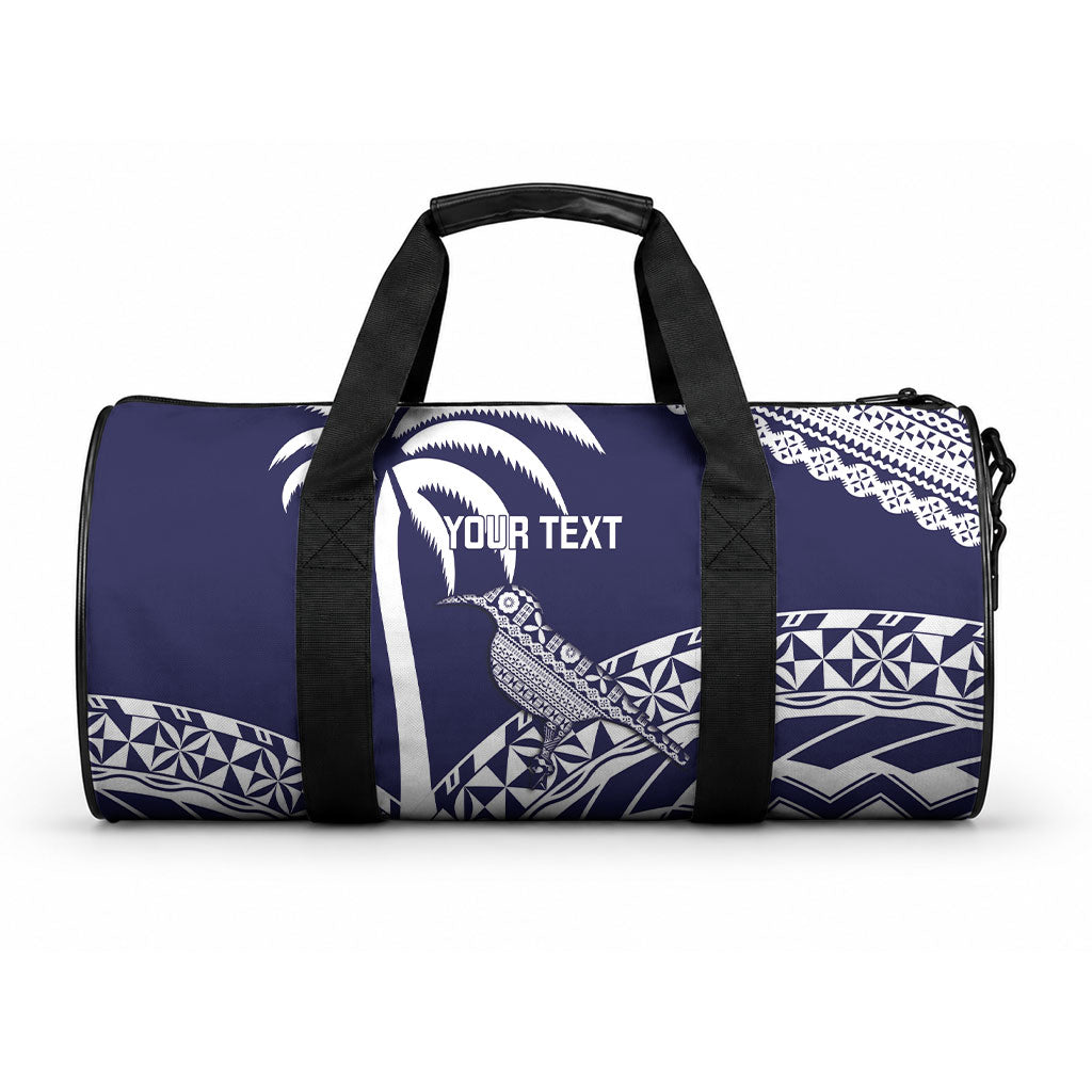 Nadi Fiji 2026 Rugby Custom Duffle Bag Kikau Fijian Tapa Pattern LT14 One size Navy Blue - Polynesian Pride