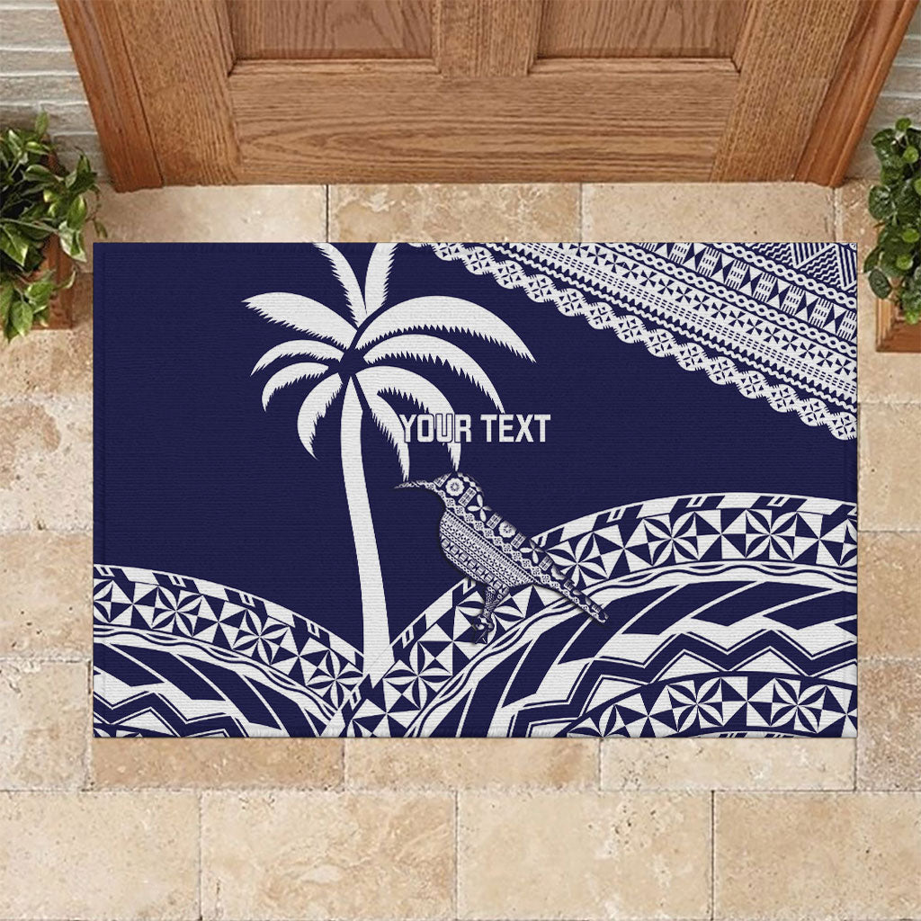 Nadi Fiji 2026 Rugby Custom Rubber Doormat Kikau Fijian Tapa Pattern