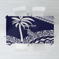 Nadi Fiji 2026 Rugby Custom Tablecloth Kikau Fijian Tapa Pattern LT14 Navy Blue - Polynesian Pride
