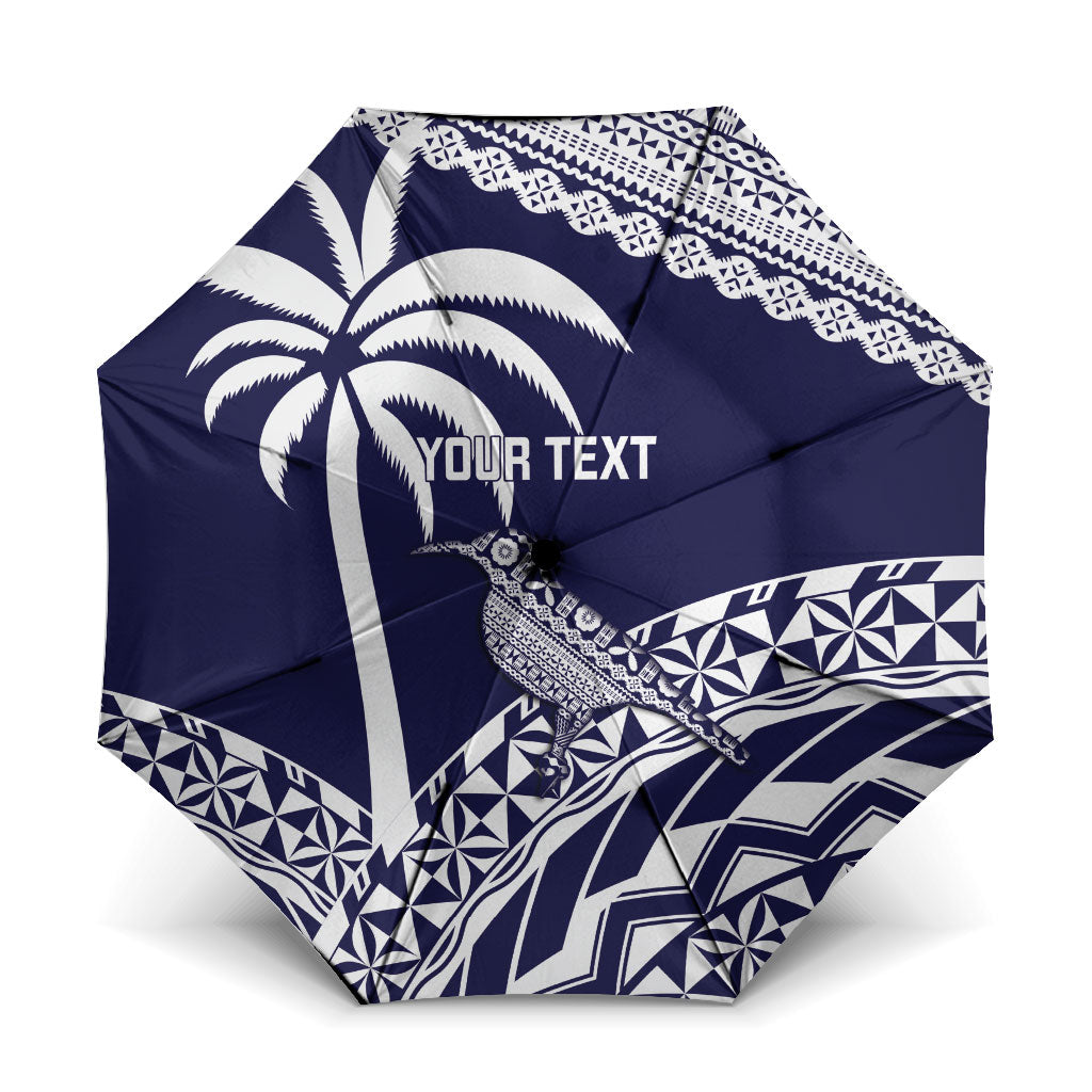 Nadi Fiji 2026 Rugby Custom Umbrella Kikau Fijian Tapa Pattern