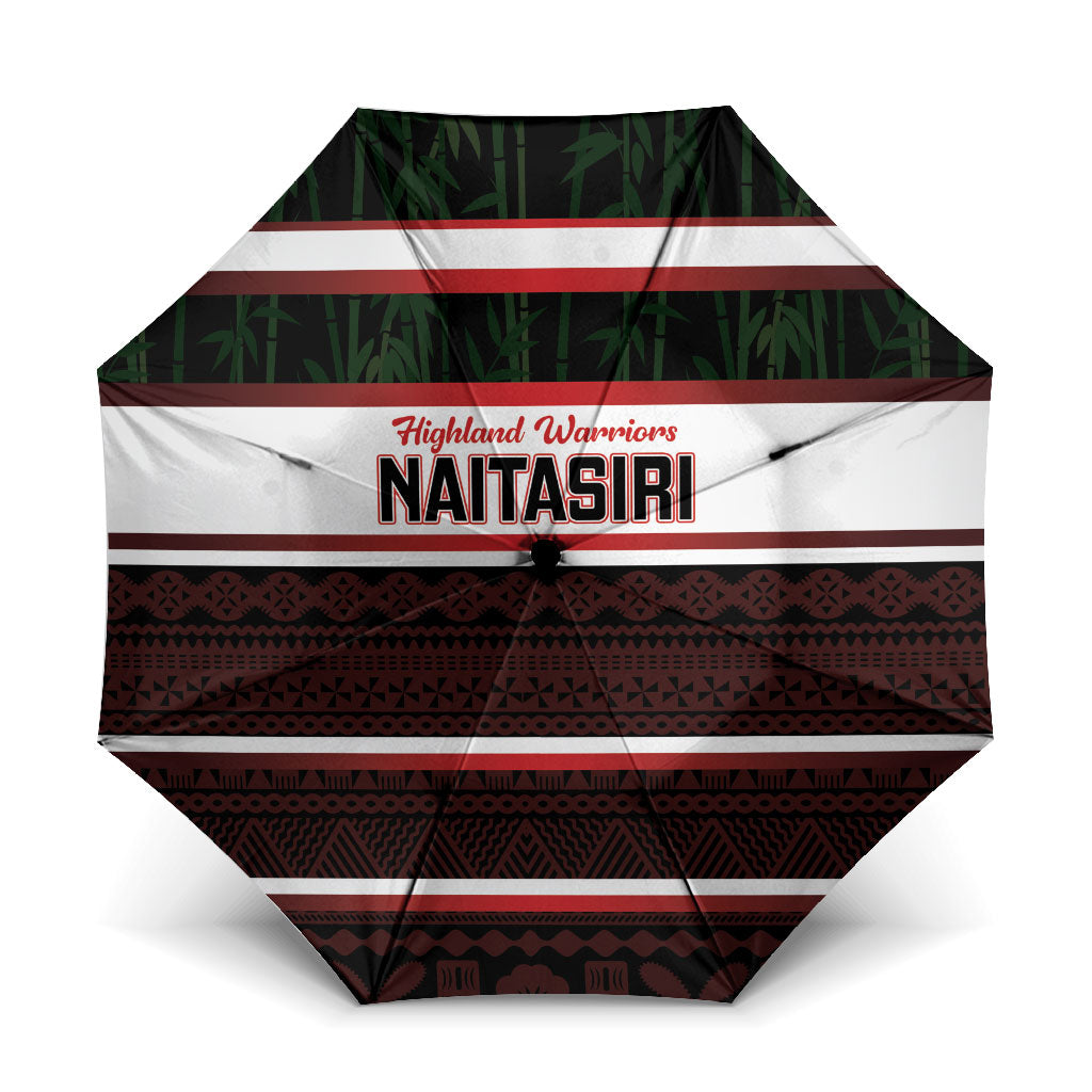 Naitasiri Fiji 2026 Rugby Umbrella Highland Warriors Fijian Tapa Pattern