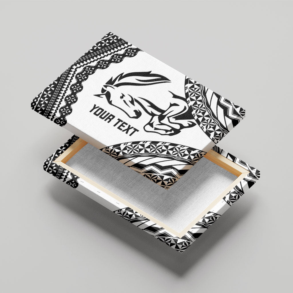 Nadroga Fiji 2026 Rugby Custom Canvas Wall Art Stallion Fijian Tapa Pattern LT14 - Polynesian Pride