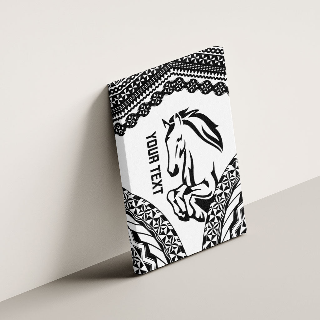 Nadroga Fiji 2026 Rugby Custom Canvas Wall Art Stallion Fijian Tapa Pattern LT14 - Polynesian Pride