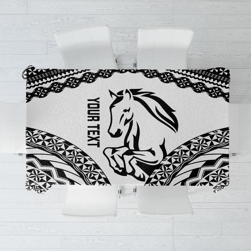 Nadroga Fiji 2026 Rugby Custom Tablecloth Stallion Fijian Tapa Pattern