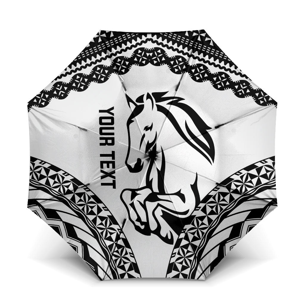 Nadroga Fiji 2026 Rugby Custom Umbrella Stallion Fijian Tapa Pattern