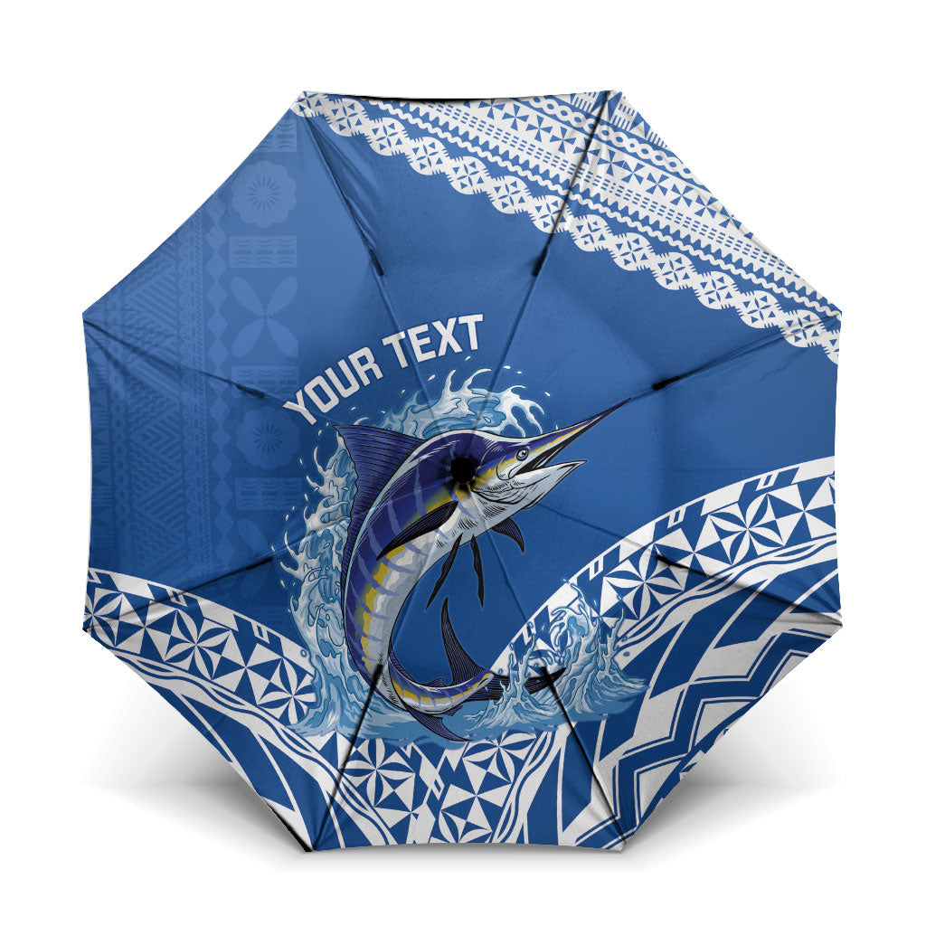 Yasawa Fiji 2026 Rugby Custom Umbrella Marlin Fijian Tapa Pattern