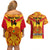 Custom Papua New Guinea Rugby Couples Matching Off Shoulder Short Dress and Hawaiian Shirt 2023 Go Kumuls Pacific Dynamic Style LT14 - Polynesian Pride