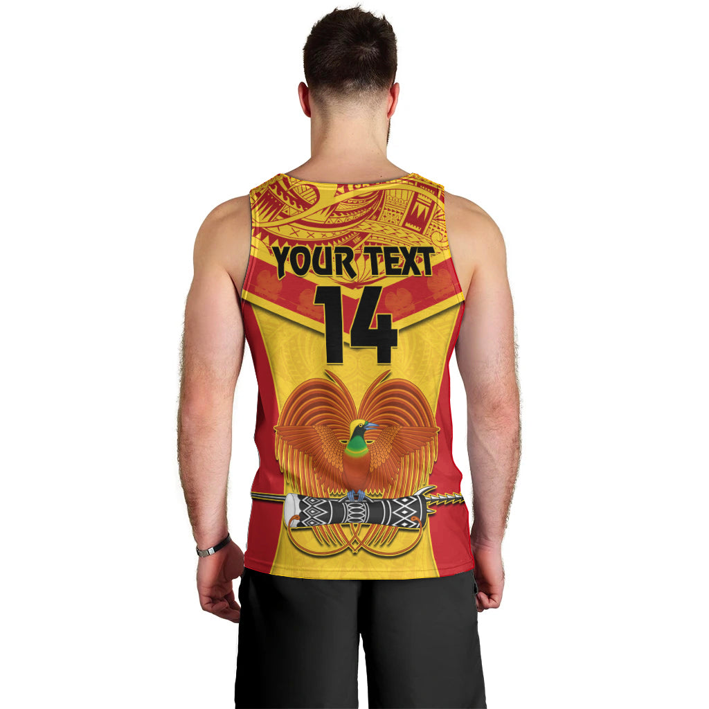 Custom Papua New Guinea Rugby Men Tank Top 2023 Go Kumuls Pacific Dynamic Style LT14 - Polynesian Pride