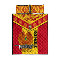 Papua New Guinea Rugby Quilt Bed Set 2023 Go Kumuls Pacific Dynamic Style LT14 Yellow - Polynesian Pride