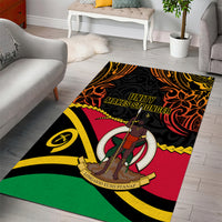 Vanuatu Unity Day Area Rug 29 November Coat Of Arms With Flag Style LT14 - Polynesian Pride