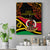 Vanuatu Unity Day Canvas Wall Art 29 November Coat Of Arms With Flag Style LT14 Black - Polynesian Pride