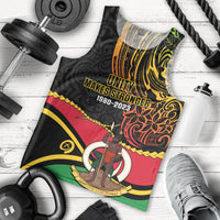 Personalised Vanuatu Unity Day Men Tank Top 29 November Coat Of Arms With Flag Style LT14 - Polynesian Pride