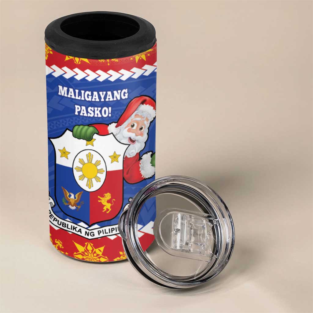 Personalized The Philippines Christmas 4 in 1 Can Cooler Tumbler Pilipinas Parol - Maligayang Pasko!