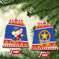 Personalized The Philippines Christmas Ceramic Ornament Pilipinas Parol - Maligayang Pasko! LT14 Bell Flake Blue - Polynesian Pride