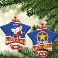 Personalized The Philippines Christmas Ceramic Ornament Pilipinas Parol - Maligayang Pasko! LT14 Star Blue - Polynesian Pride