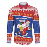 Personalized The Philippines Christmas Family Matching Off Shoulder Short Dress and Hawaiian Shirt Pilipinas Parol - Maligayang Pasko!