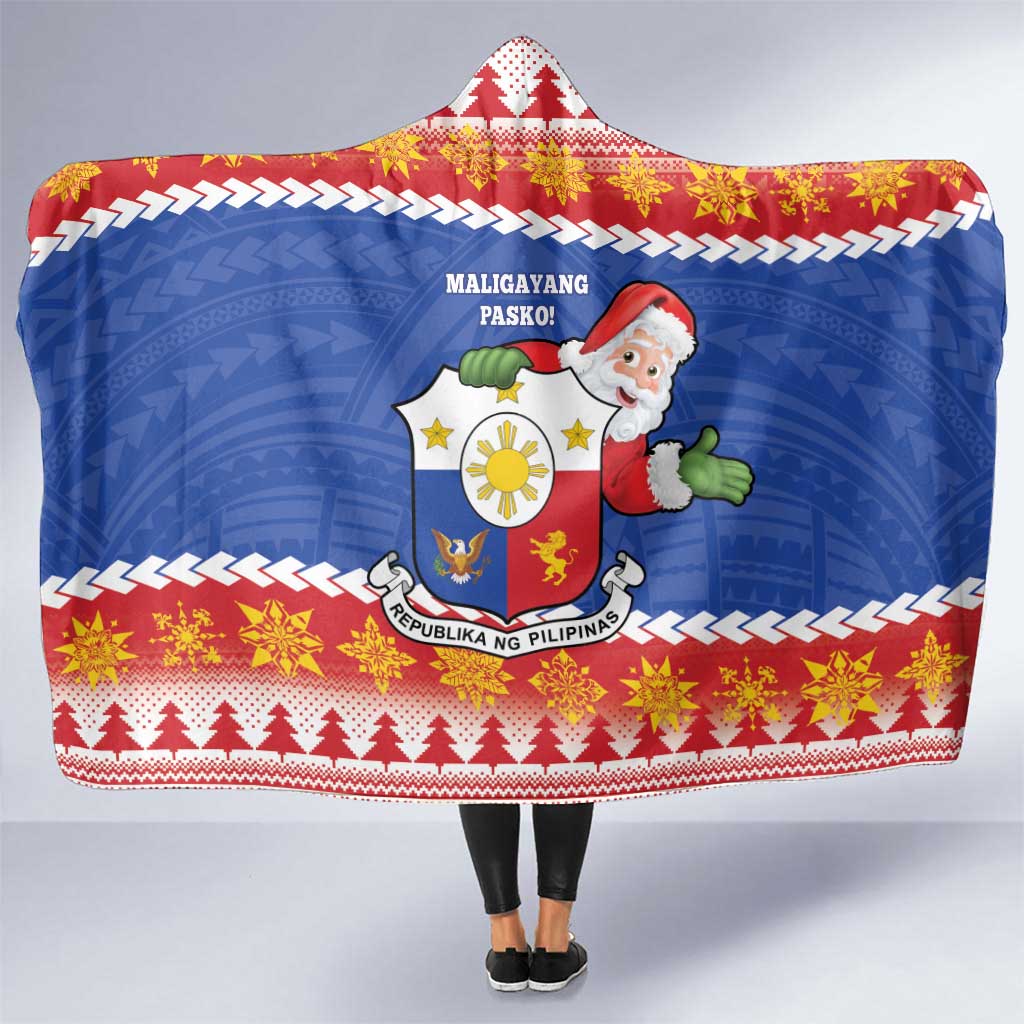 The Philippines Christmas Hooded Blanket Pilipinas Parol - Maligayang Pasko!