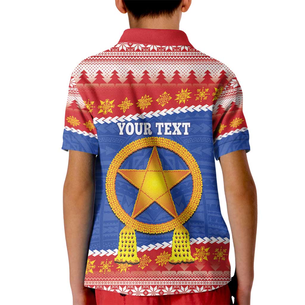 Personalized The Philippines Christmas Kid Polo Shirt Pilipinas Parol - Maligayang Pasko!