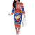 Personalized The Philippines Christmas Off The Shoulder Long Sleeve Dress Pilipinas Parol - Maligayang Pasko!