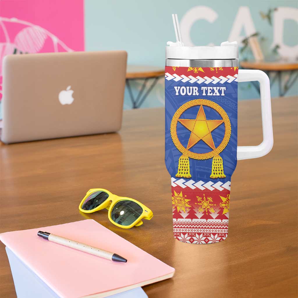 Personalized The Philippines Christmas Tumbler With Handle Pilipinas Parol - Maligayang Pasko! LT14 - Polynesian Pride