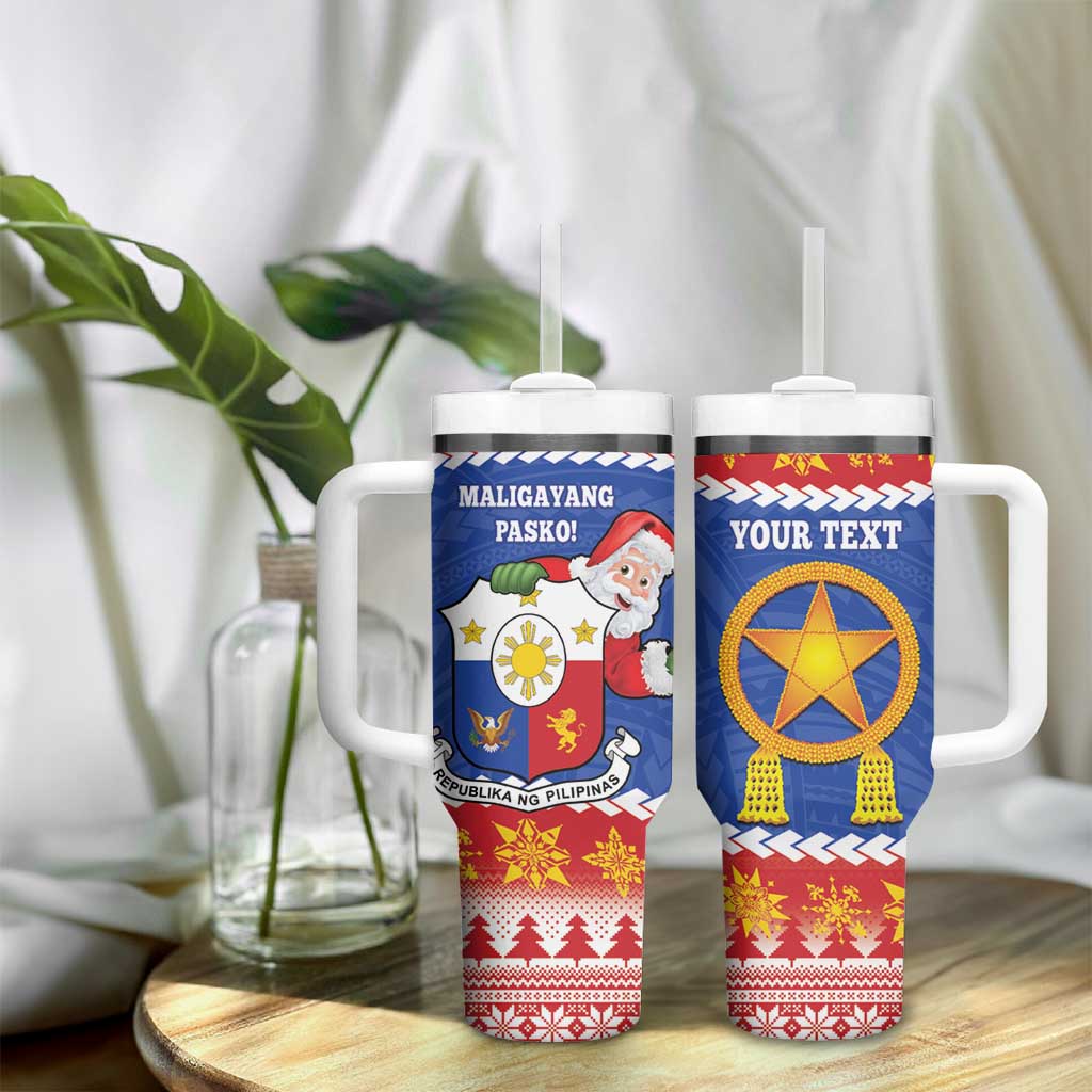 Personalized The Philippines Christmas Tumbler With Handle Pilipinas Parol - Maligayang Pasko! LT14 - Polynesian Pride