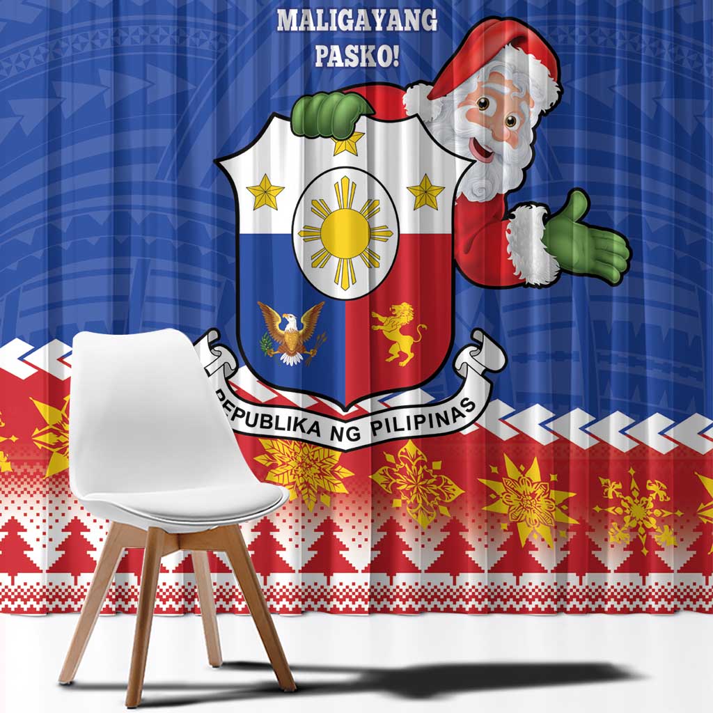 The Philippines Christmas Window Curtain Pilipinas Parol - Maligayang Pasko!