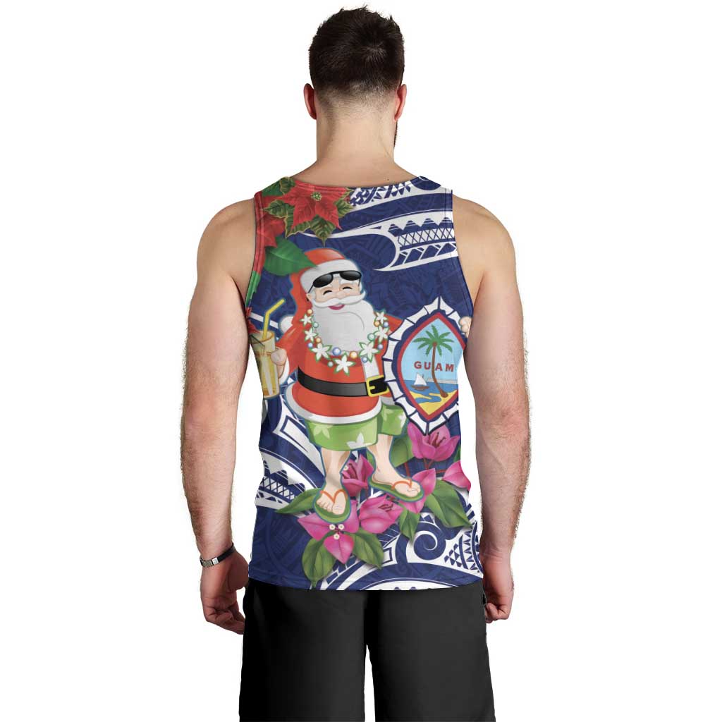 Guam Christmas Men Tank Top Poinsettia With Bougainvillea - Felis Pasgua!