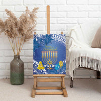 Hanukkah Jewish Festival Canvas Wall Art It's Lit - Polynesian Pattern