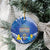 Hanukkah Jewish Festival Ceramic Ornament It's Lit - Polynesian Pattern