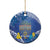 Hanukkah Jewish Festival Ceramic Ornament It's Lit - Polynesian Pattern