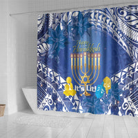 Hanukkah Jewish Festival Shower Curtain It's Lit - Polynesian Pattern LT14 - Polynesian Pride