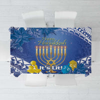 Hanukkah Jewish Festival Tablecloth It's Lit - Polynesian Pattern LT14 Blue - Polynesian Pride