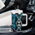 Turquoise Aotearoa Tumbler With Handle Taniko Motifs With Paua Shell Kowhaiwhai