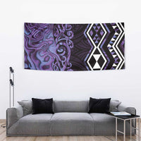 Purple Aotearoa Tapestry Taniko Motifs With Paua Shell Kowhaiwhai