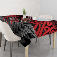 Aotearoa Kiwi Taniko Tablecloth Silver Fern With Maori Koru Pattern LT14 - Polynesian Pride