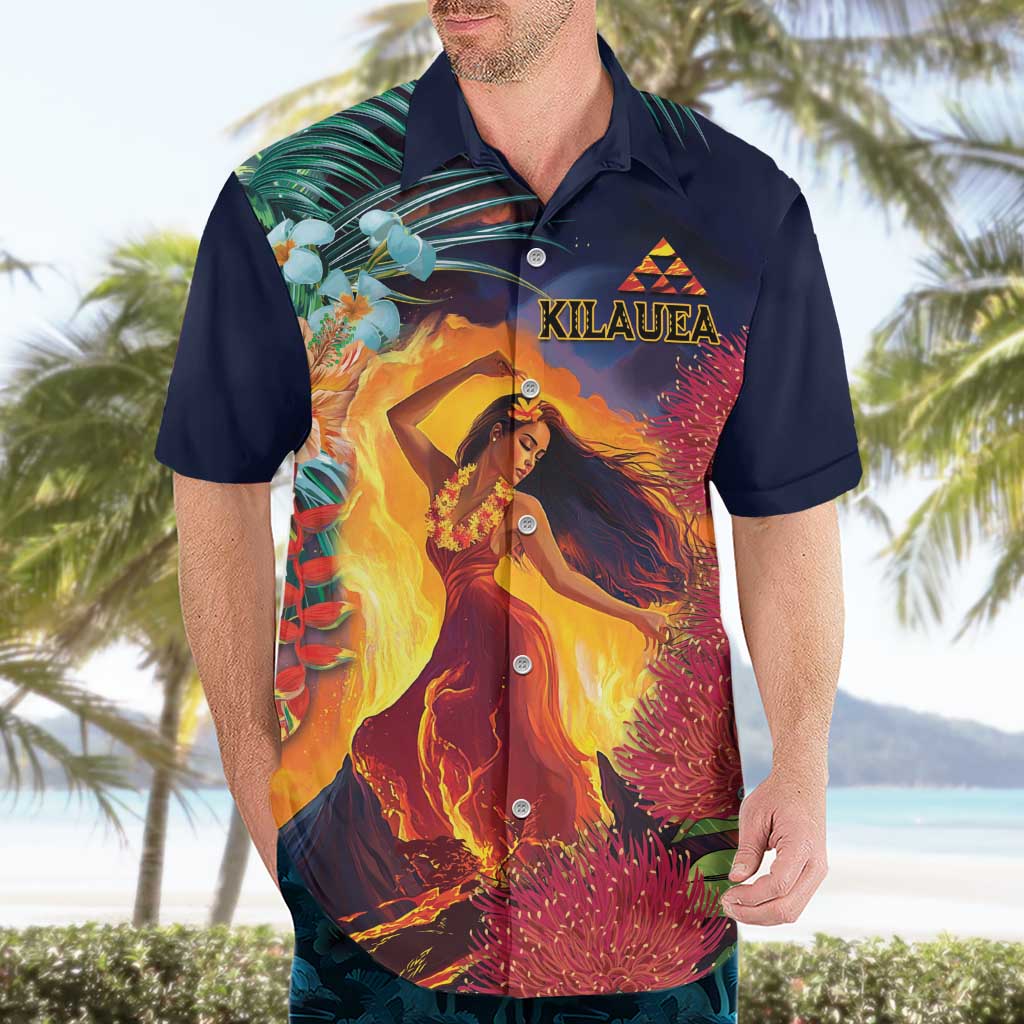 Hawaii Kilauea Big Islands Hawaiian Shirt Pele Goddess With Tropical Flowers