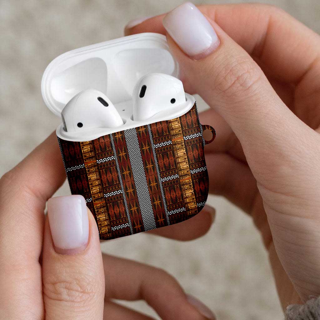 Malo e Lelei Tonga AirPods Case Tongan Ngatu Tapa Cloth - Polynesian Pride
