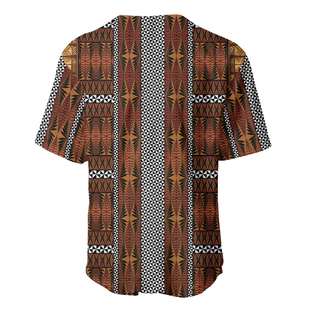 Malo e Lelei Tonga Baseball Jersey Tongan Ngatu Tapa Cloth - Polynesian Pride