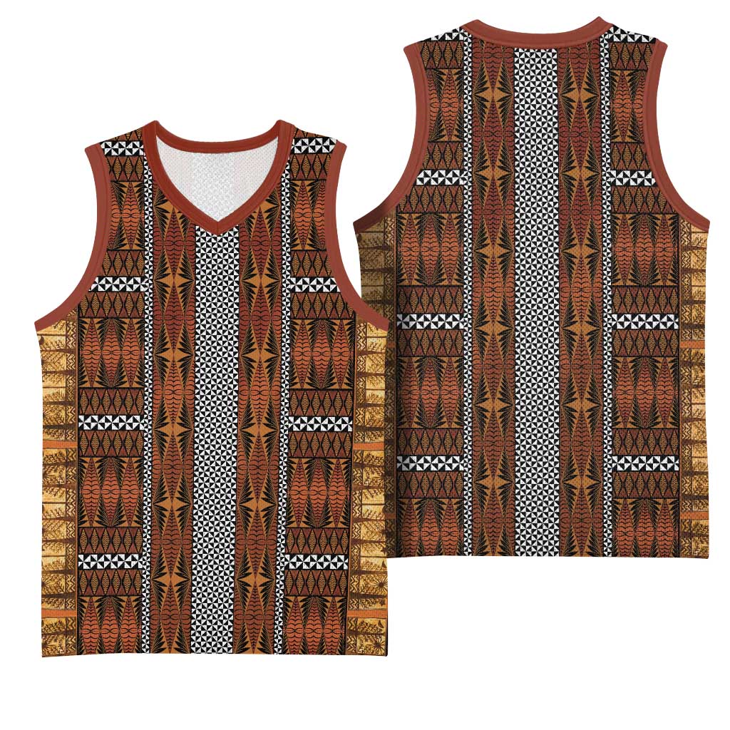 Malo e Lelei Tonga Basketball Jersey Tongan Ngatu Tapa Cloth - Polynesian Pride