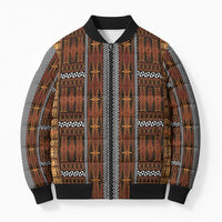 Malo e Lelei Tonga Bomber Puffer Jacket Tongan Ngatu Tapa Cloth - Polynesian Pride