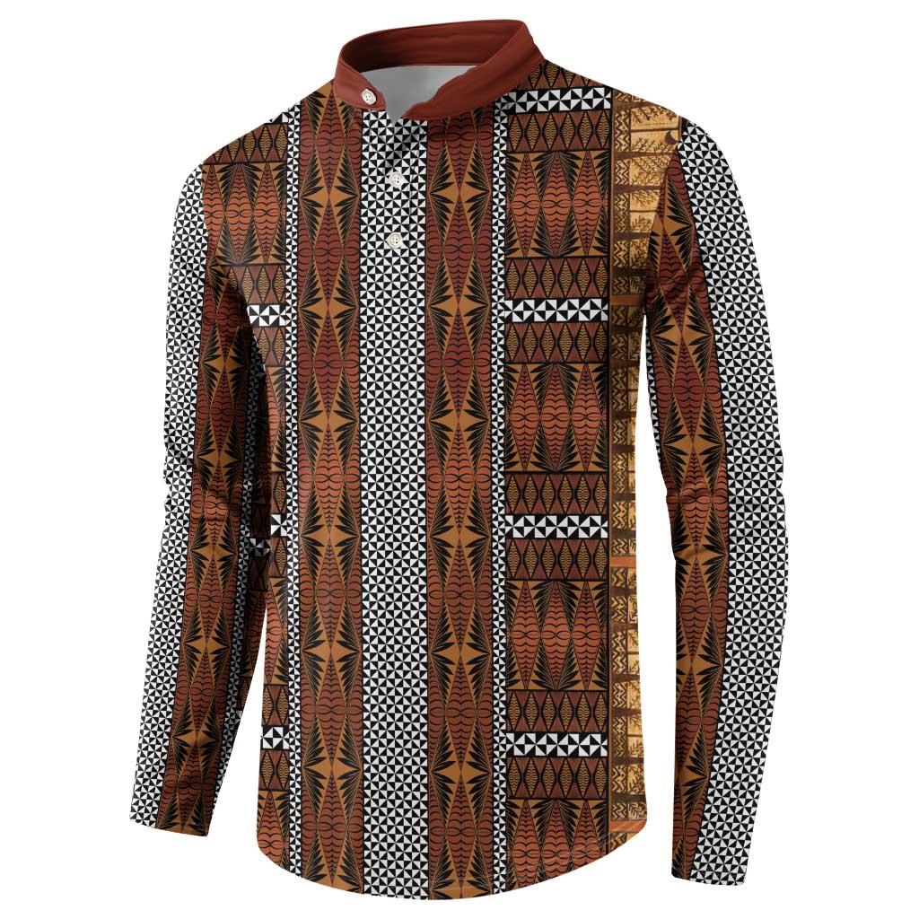 Malo e Lelei Tonga Button Sweatshirt Tongan Ngatu Tapa Cloth - Polynesian Pride