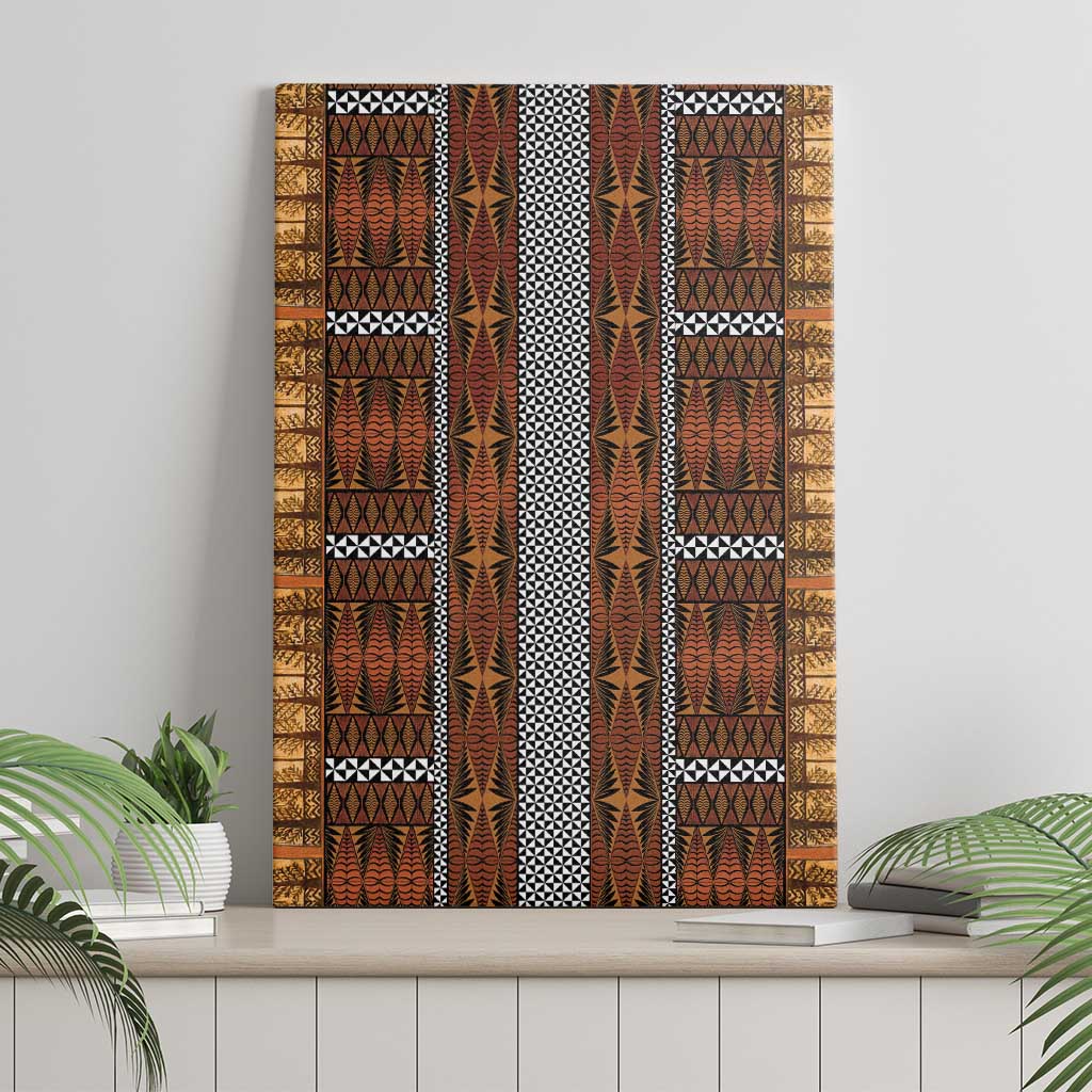 Malo e Lelei Tonga Canvas Wall Art Tongan Ngatu Tapa Cloth - Polynesian Pride